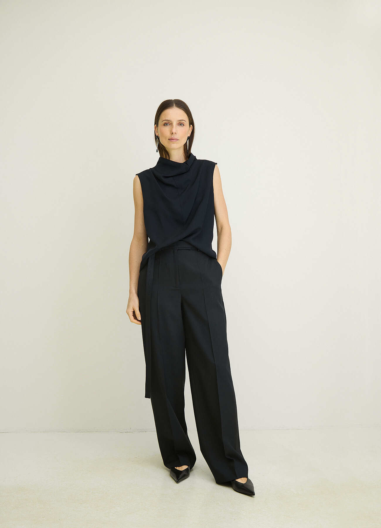 Belted Wide Leg Trousers | Moise Store